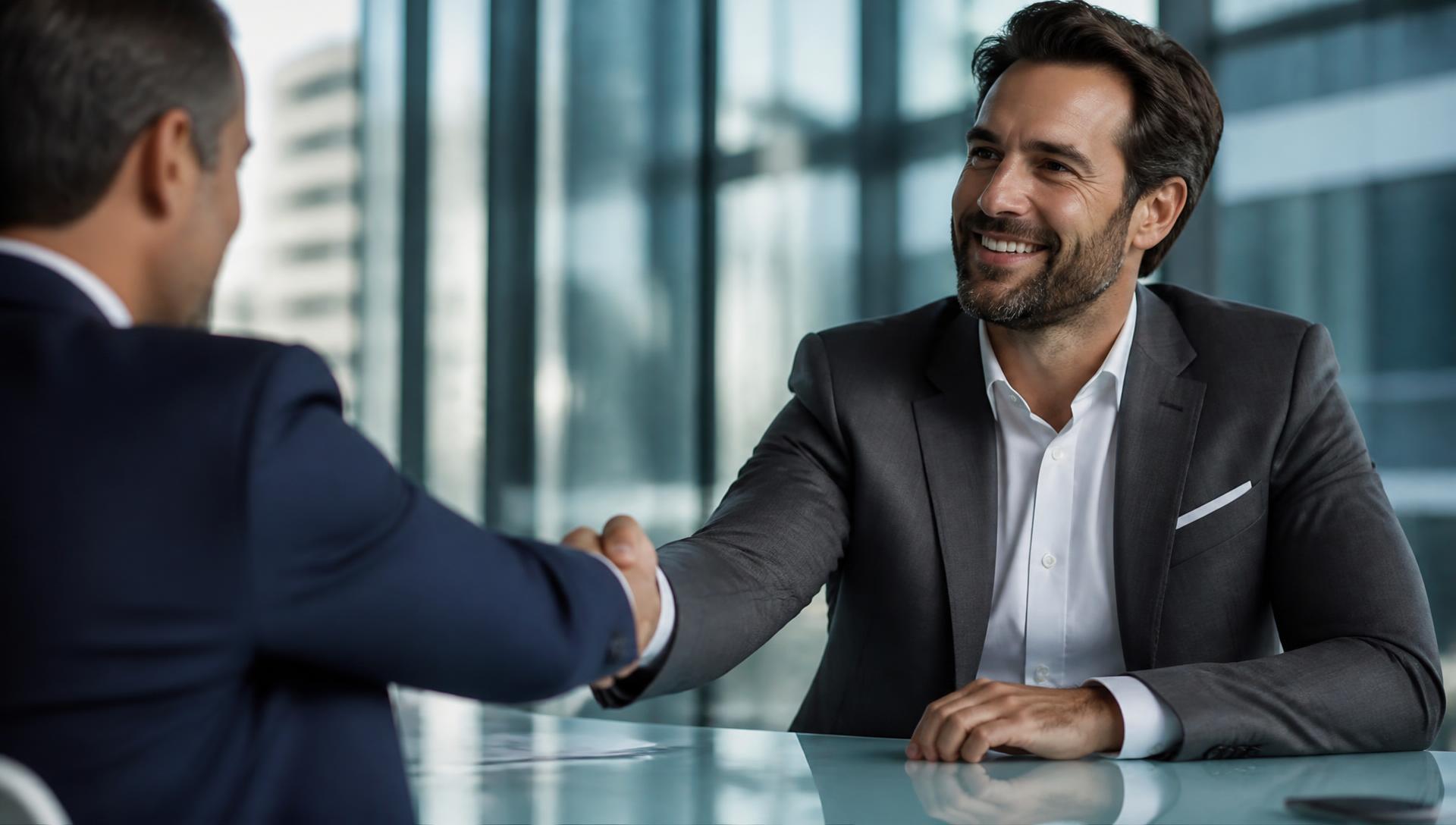 Business leaders meeting in a modern office